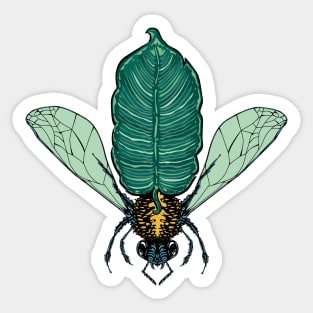 Bee Leaf Sticker